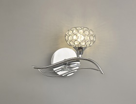 IL30951/R  Leimo Crystal Switched Wall Lamp 1 Light